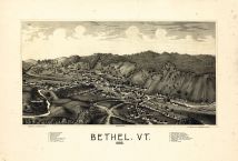 Bethel 1886 Bird's Eye View 17x24, Bethel 1886 Bird's Eye View